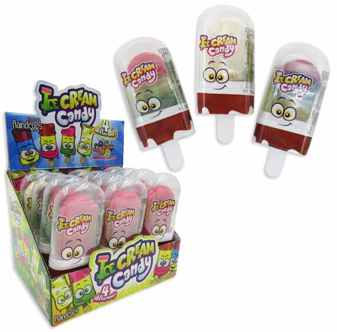 Raindrops Ice Cream Candy Pop: 12-Piece Box