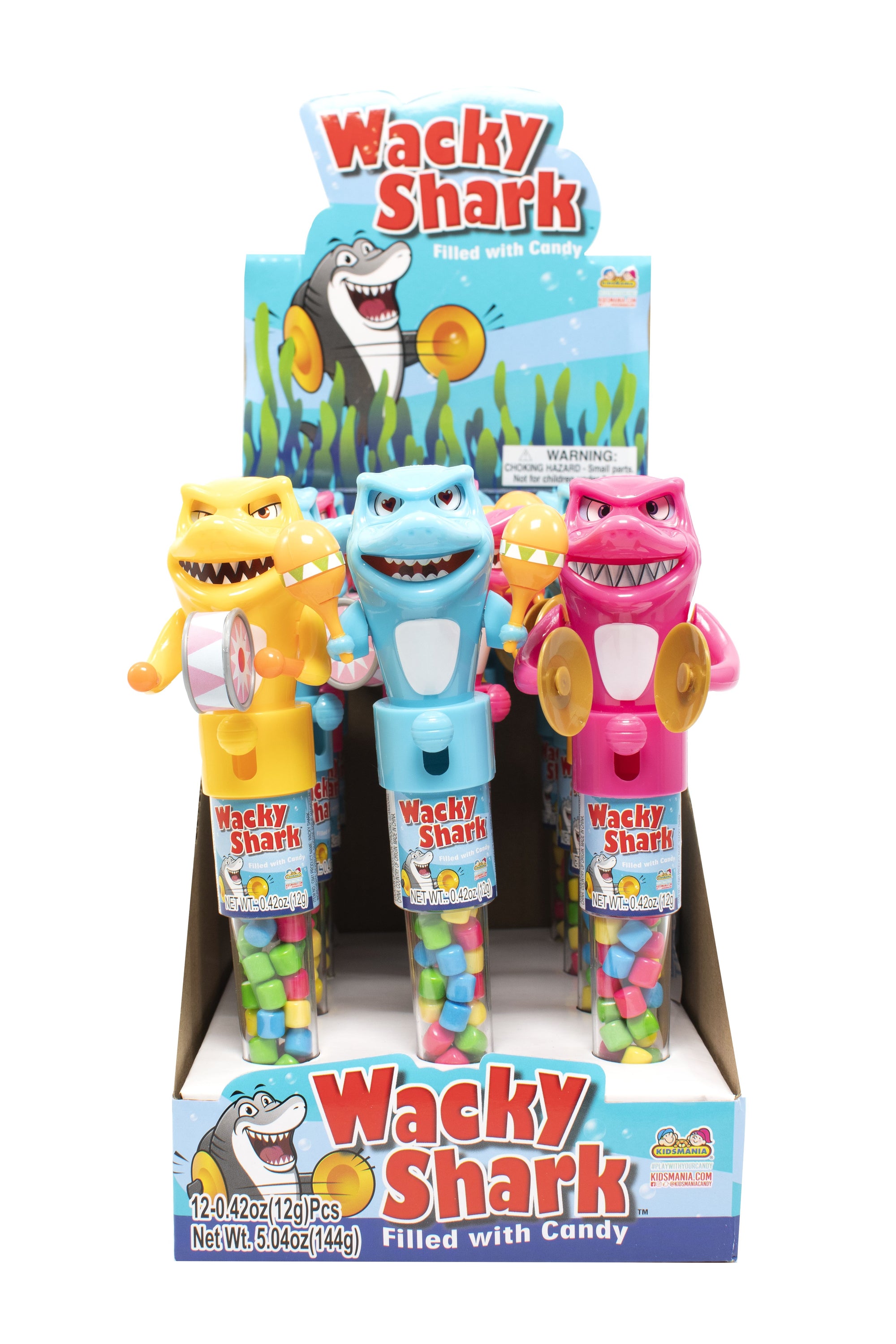 Wacky Shark Candy Dispensers: 12-Piece Box