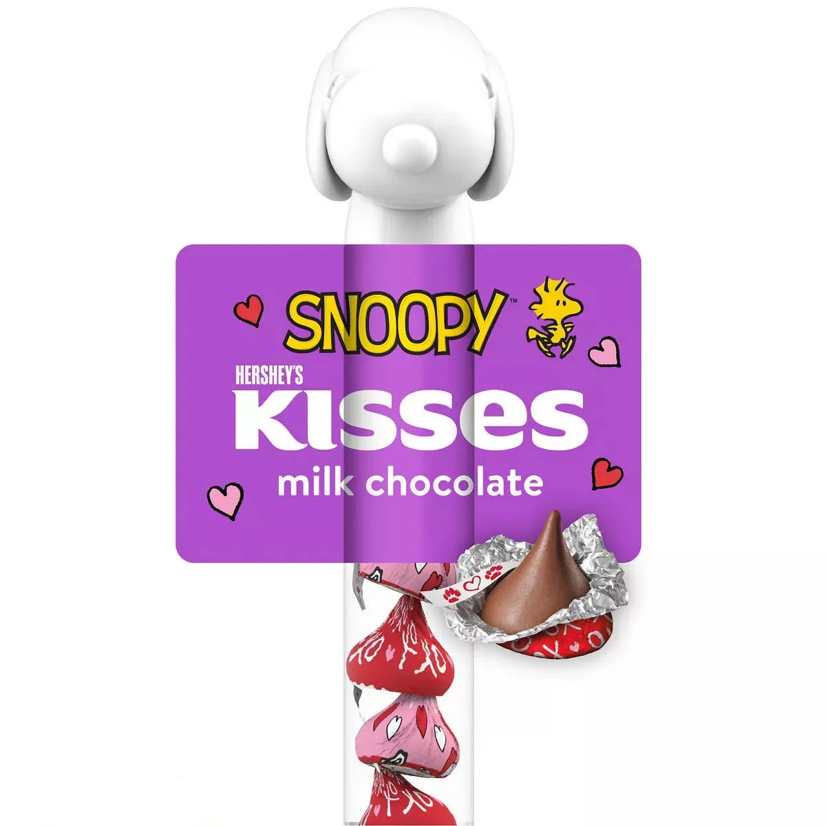 Snoopy Valentine's Hershey's Kisses Milk Chocolate Candy: 2.08-Ounce Tube