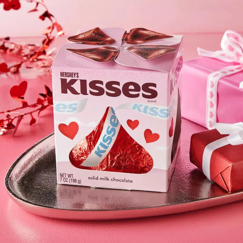 Hershey's Kisses Valentine's Day Solid Milk Chocolate Gift Box: 7-Ounce Box