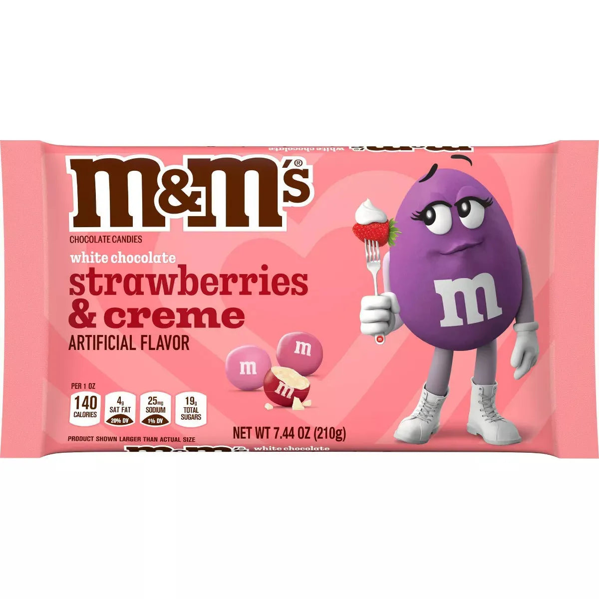 M&M's Valentine's White Chocolate Strawberry & Cream: 7.44-Ounce Bag