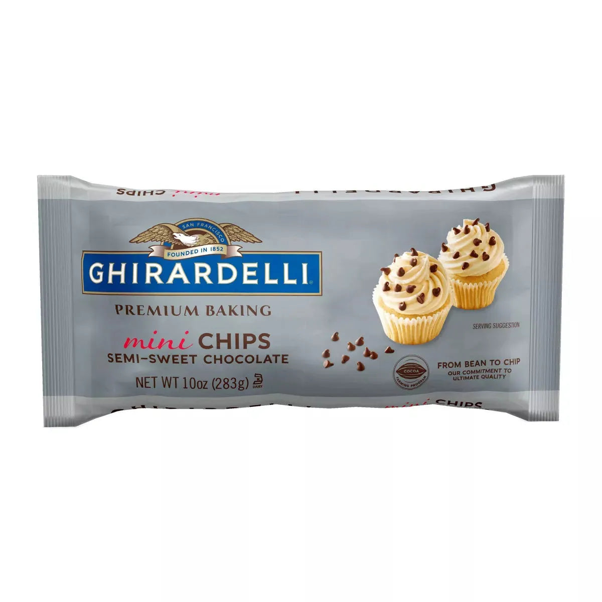 Ghirardelli Premium Baking Semi-Sweet Chocolate Mini Chips: 10-Ounce Bag