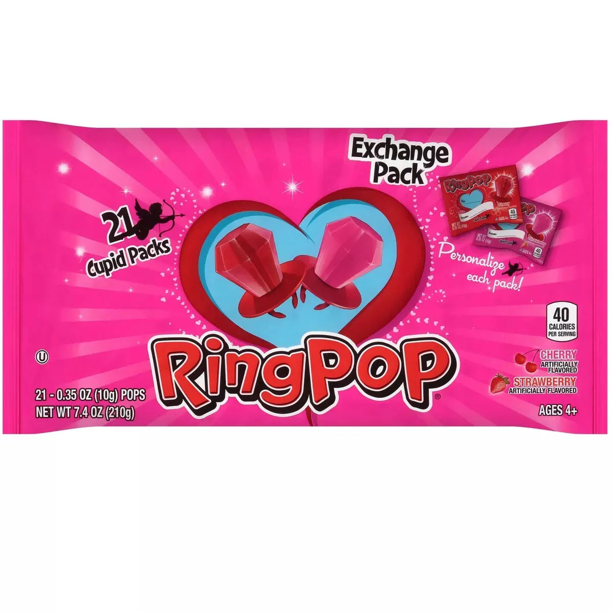 Valentine's Ring Pop: 21-Piece Bag