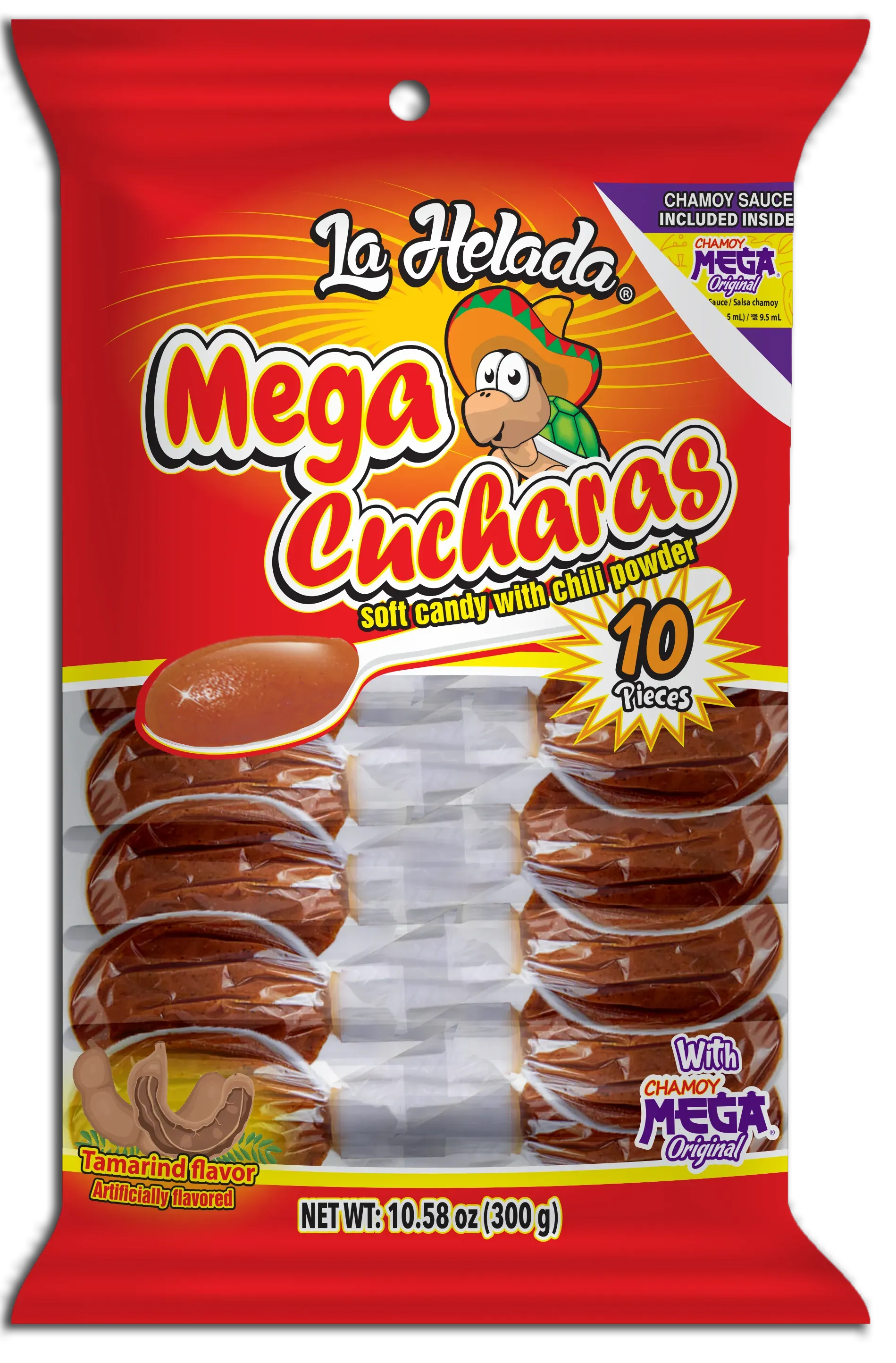 La Helada Tamarind Mega Cucharas Candy Spoons: 12-Piece Bag