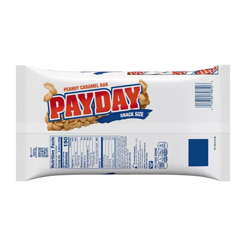 Pay Day Snack Size Candy Bars: 11.6-Ounce Bag