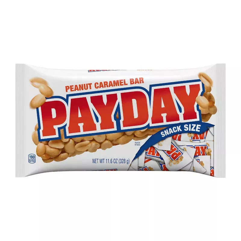 Pay Day Snack Size Candy Bars: 11.6-Ounce Bag