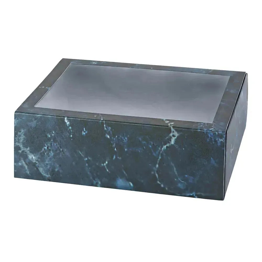 Clear Window Gift Boxes Rectangle Blue 7"X5"X2.5" 12 Pack