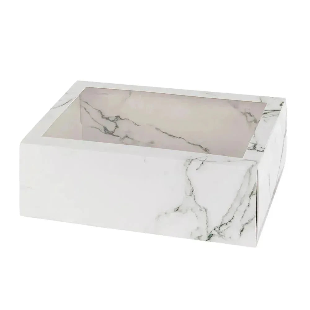 Clear Window Gift Boxes Rectangle White 7"X5"X2.5" 12 Pack