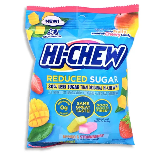 Hi-Chew Fruit Chews Candy Packs - Reduced Sugar: 8-Piece Case