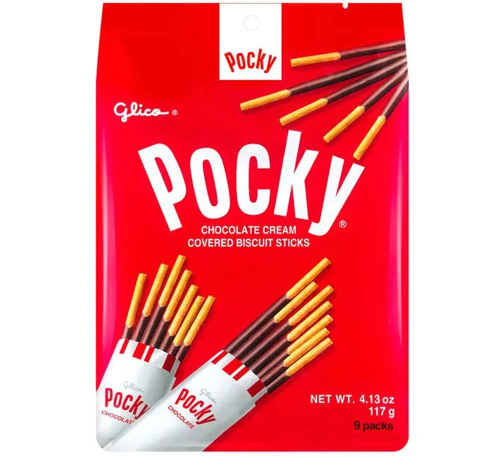 Pocky Chocolate Cream Sticks Family Peg Bags: 5-Bag Case