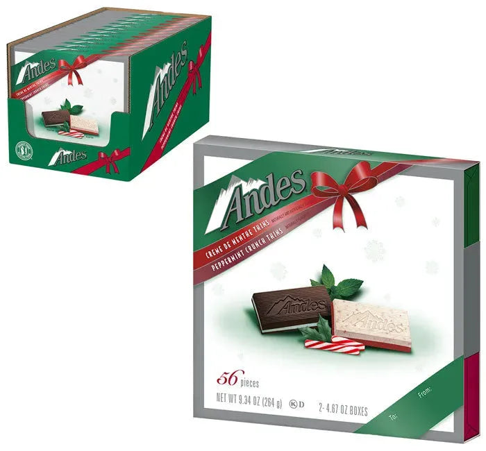 Andes Mints Christmas Creme de Menthe Chocolate Gift Box: 12-Piece Case