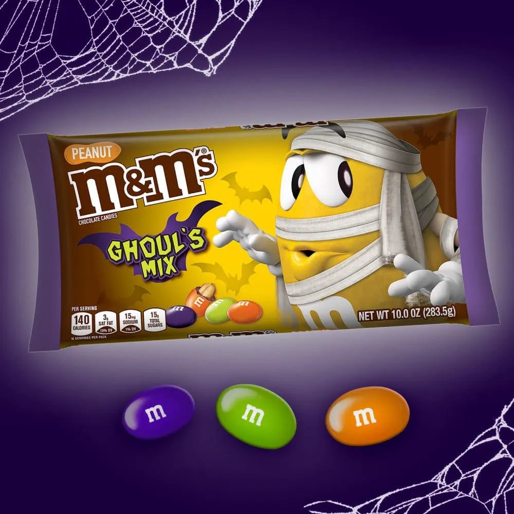 Ghoul's Mix Peanut Milk Chocolate M&M's Candy: 10-Ounce Bag