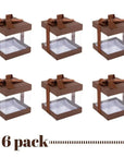 Clear Plastic Gift Boxes Brown 4X4X4" 6 Pack Bakery Boxes With Base Lid & Ribbon