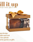 Plastic Gift Boxes Gold 5X4X3.5" 6 Pack Bakery Boxes With Base Lid & Ribbon