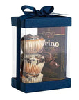 Clear Navy Blue 7X5X3 Gift Boxes 6 Pack Bakery Boxes With Base Lid & Ribbon