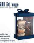 Clear Navy Blue 7X5X3 Gift Boxes 6 Pack Bakery Boxes With Base Lid & Ribbon