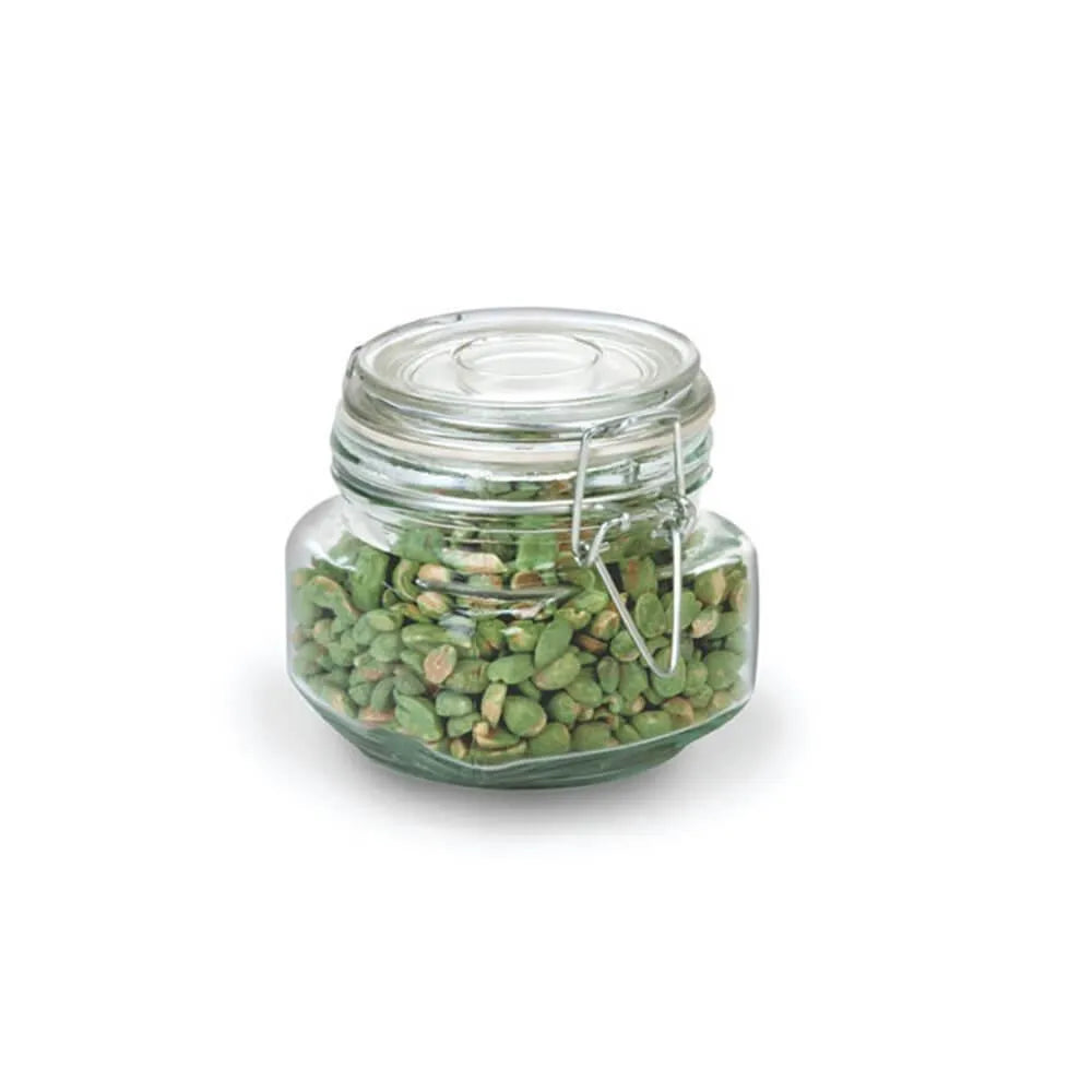 17-Ounce Hermes Glass Jar with Clamp Top Lid