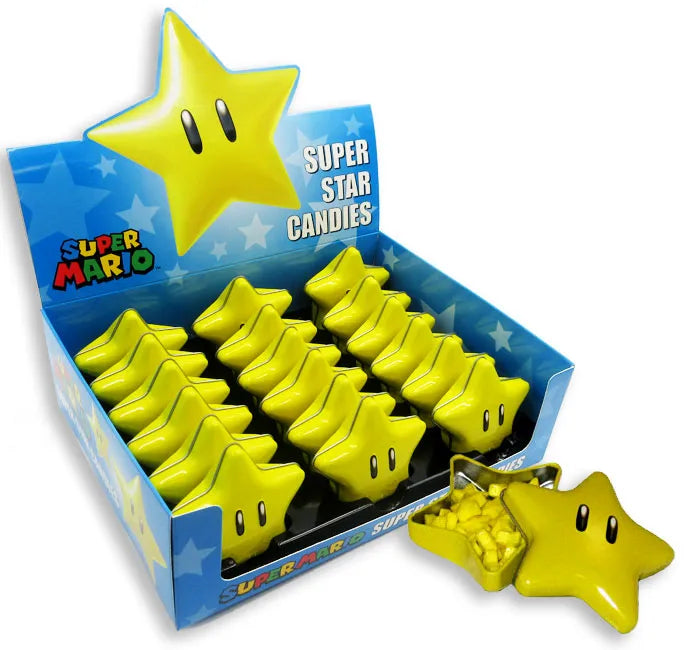 Nintendo Super Mario Star Candy Tin: 18-Piece Display