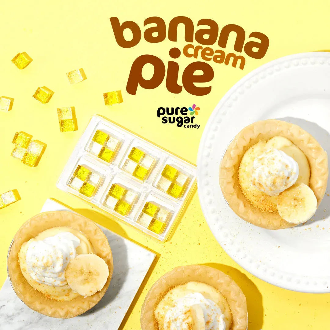 Pure Sugar Candy Banana Cream Pie Candy Cubes