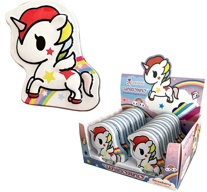 Tokidoki Unicorno Unicorn Strawberry Candy Tin: 12-Piece Display