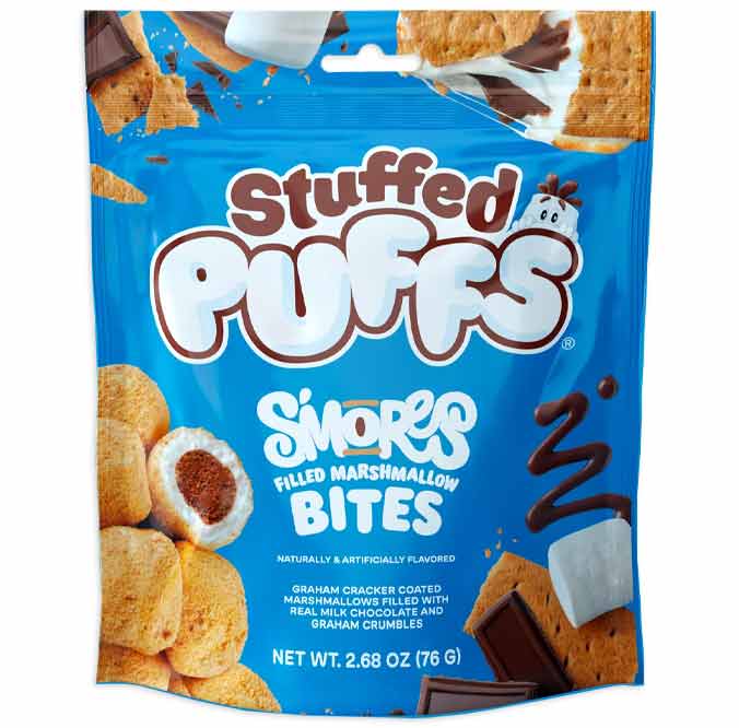 Stuffed Puffs Filled Marshmallow Bites - Smores: 8-Piece Case