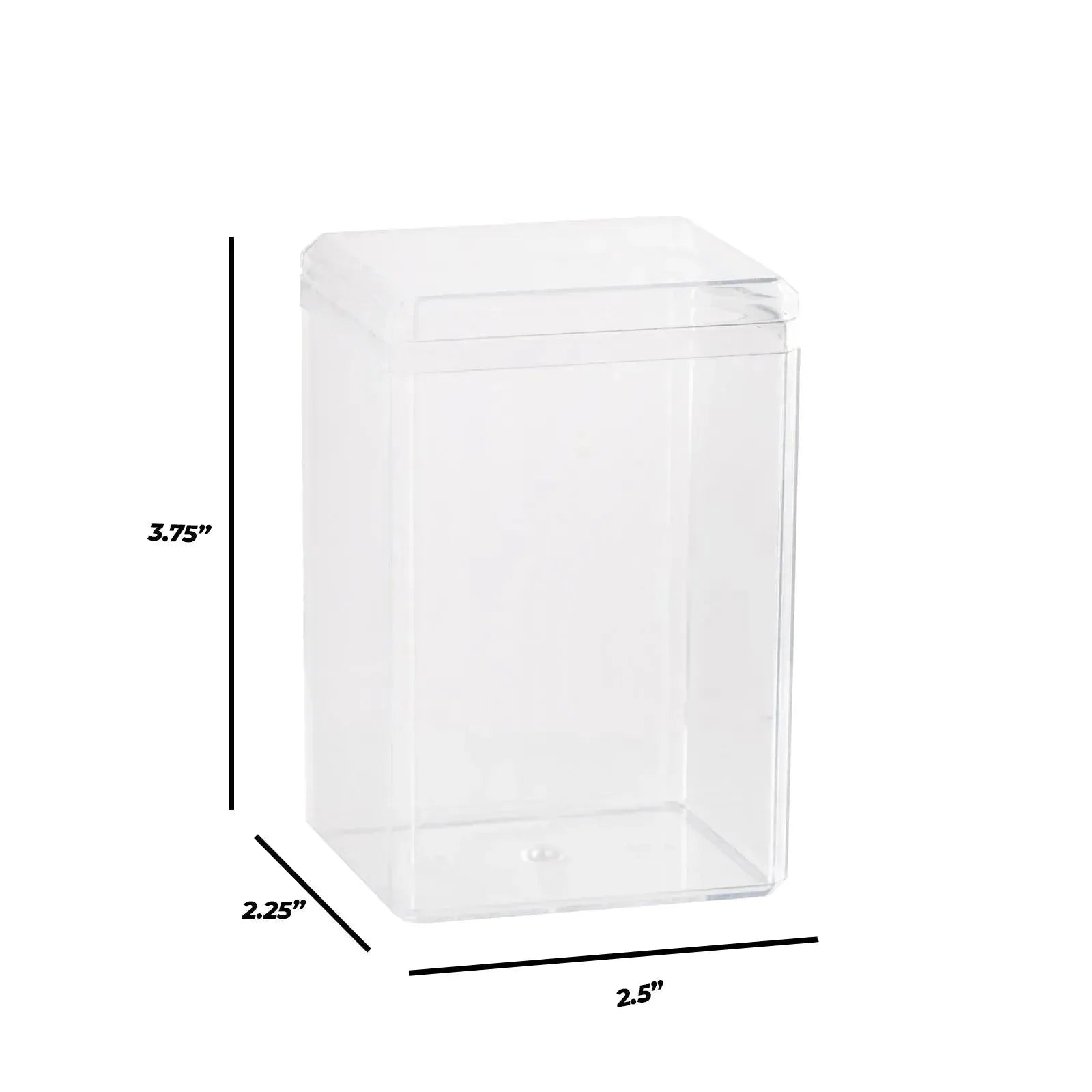 Clear Acrylic Boxes 2.5"x2.25"x3.75" 24 Pack