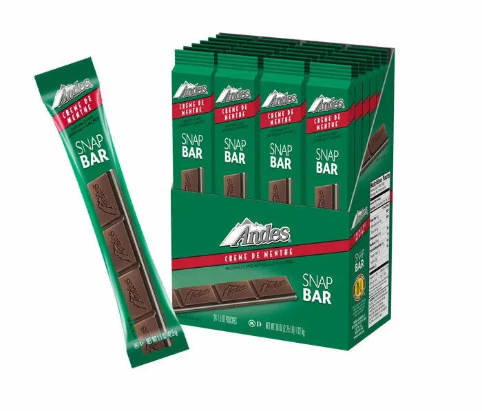 Andes Creme De Menthe Snap Bar Chocolates: 24-Piece Box