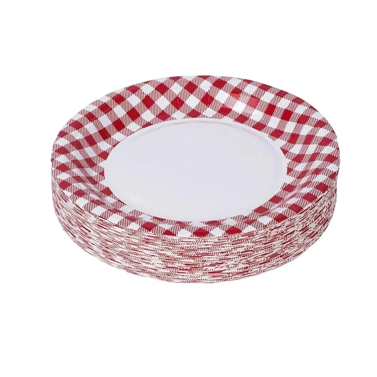 Picnic Themed 7" Disposable Round Paper Plates 100 Pack