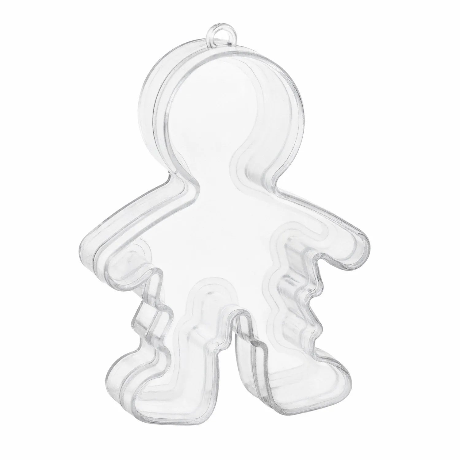 Ginger Bread Boy Shaped Acrylic Candy Boxes 24 Pack 2.75"X3.62"X0.98"