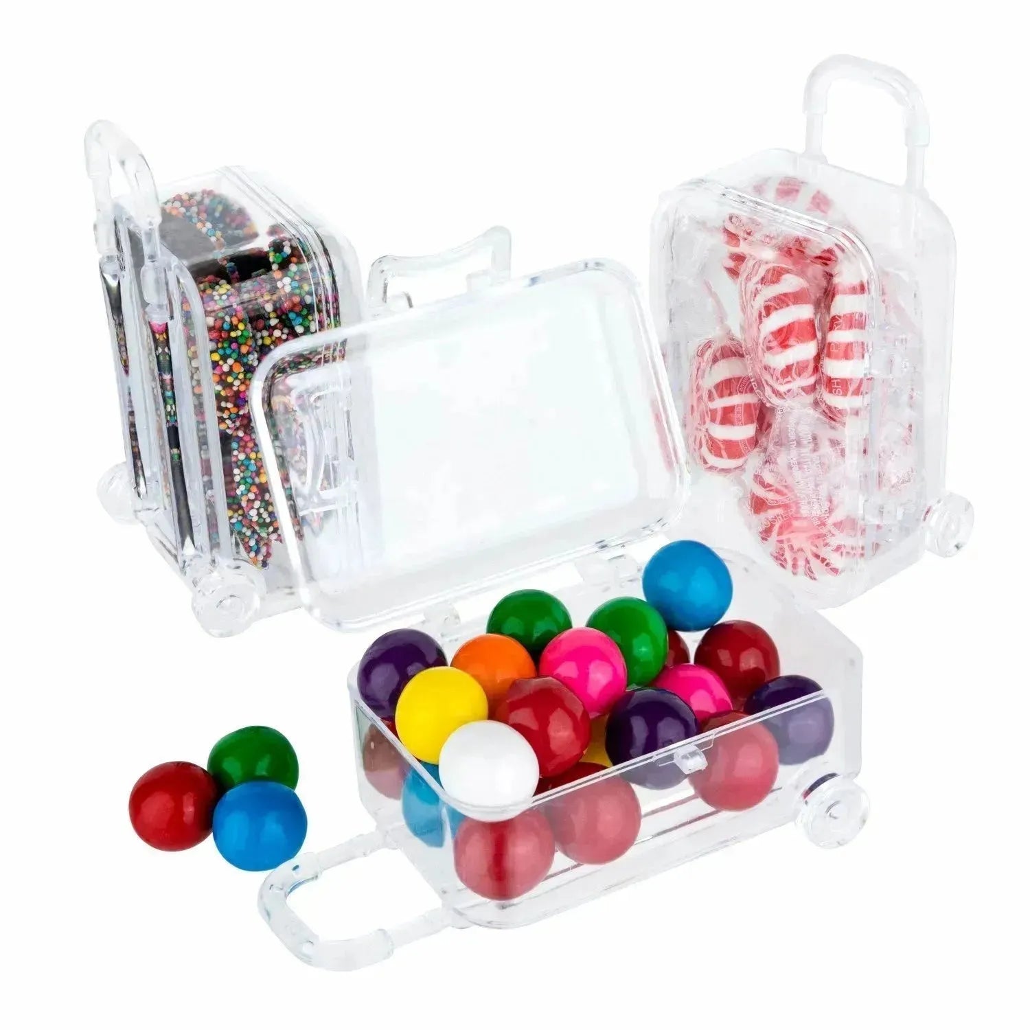 Travel Case Shaped Acrylic Candy Boxes 12 Pack 4.01"X1.65"X2.12"