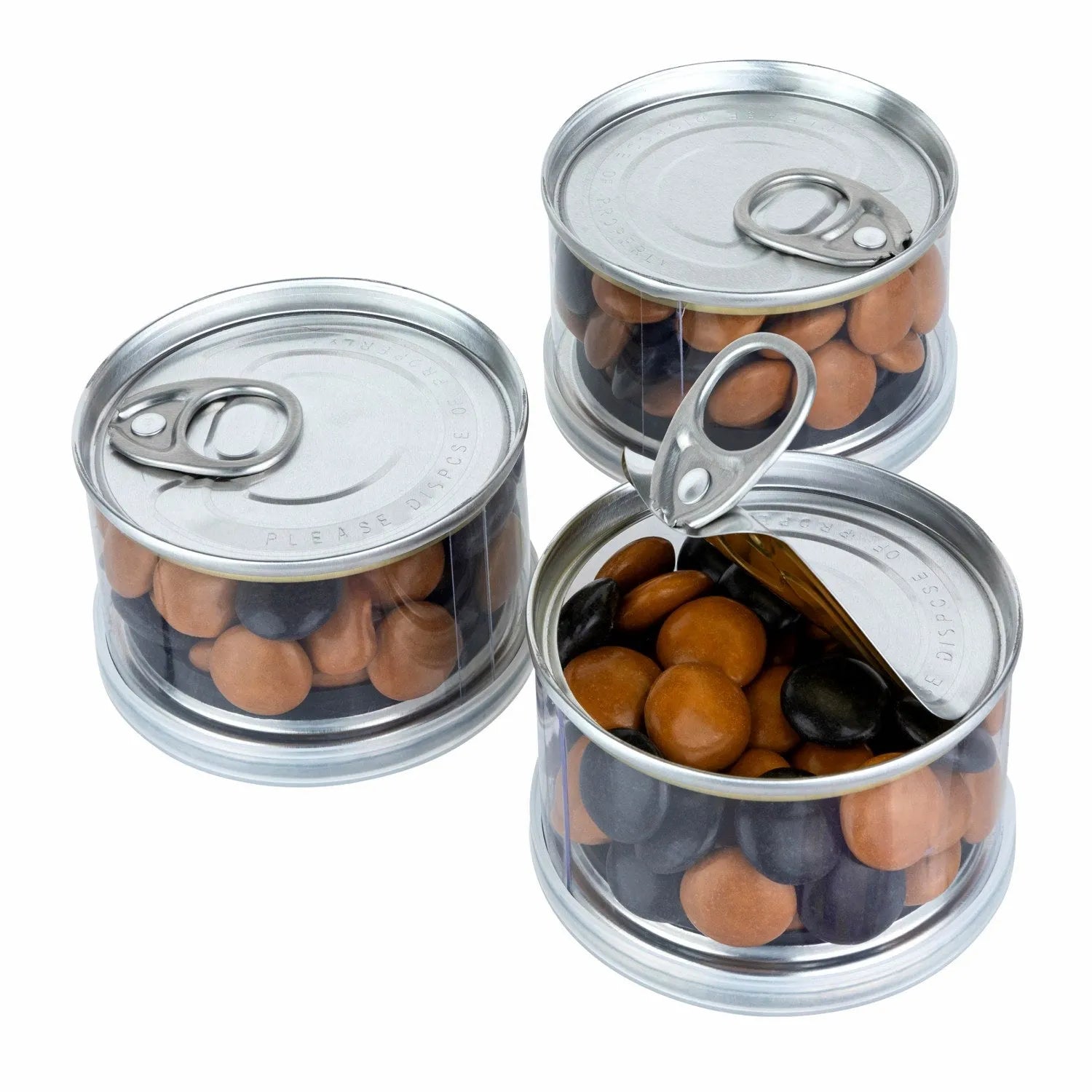 Tin Can Box Shaped Acrylic Candy Boxes 24 Pack 2.63"X1.65"