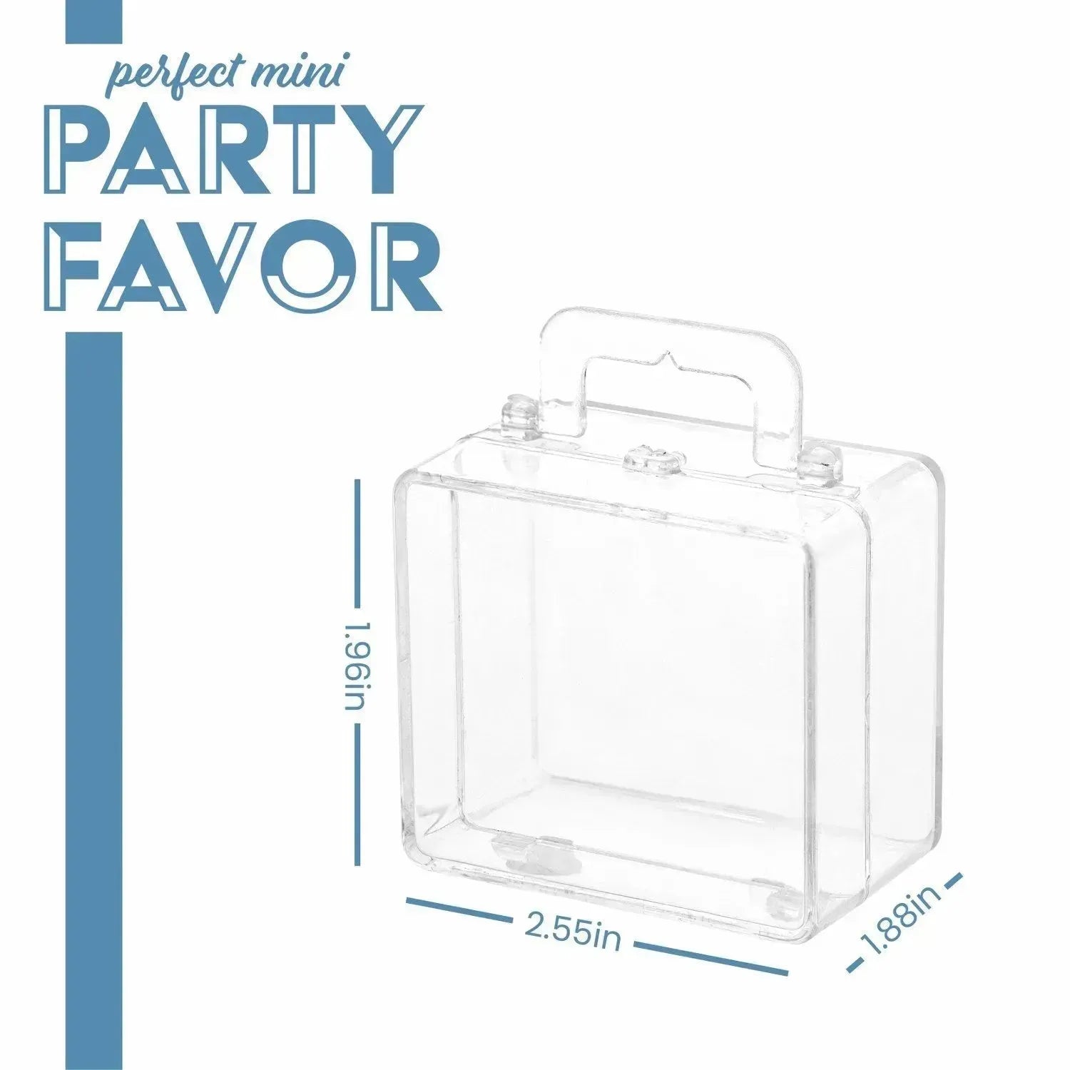 Suitcase Shaped Acrylic Candy Boxes 24 Pack 2.55"X1.96"X1.18"