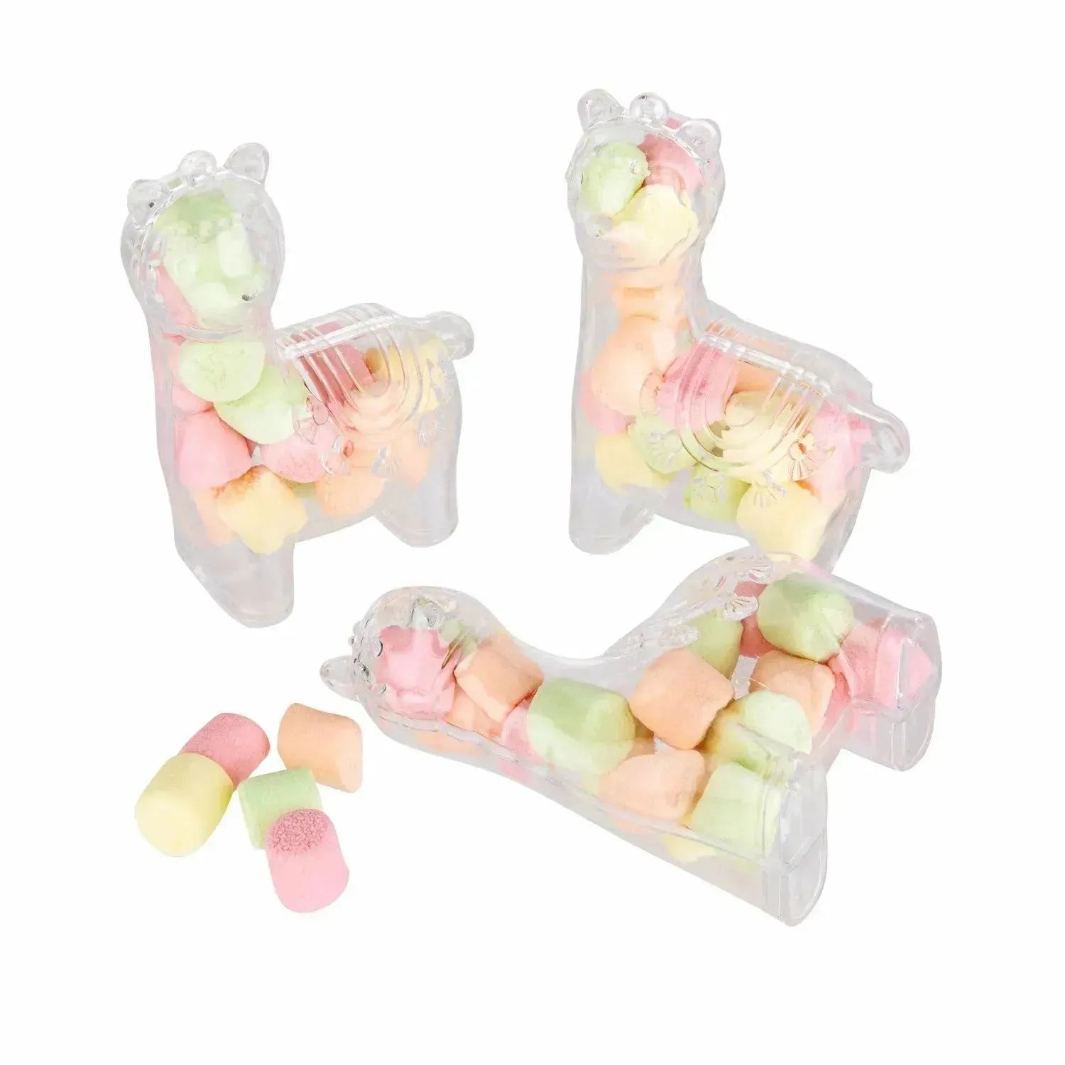 Alpaca Shaped Acrylic Candy Boxes 24 Pack 3.75"X2.64"X1.5"