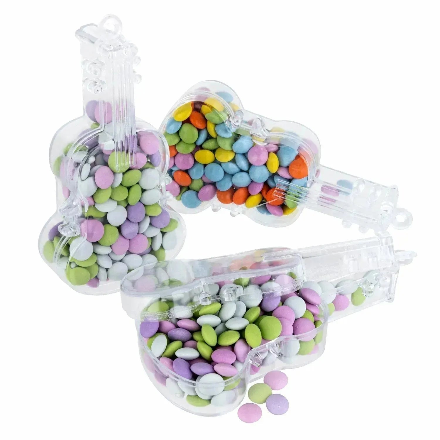 Violin Shaped Acrylic Candy Boxes 24 Pack 2.16"X4.33"