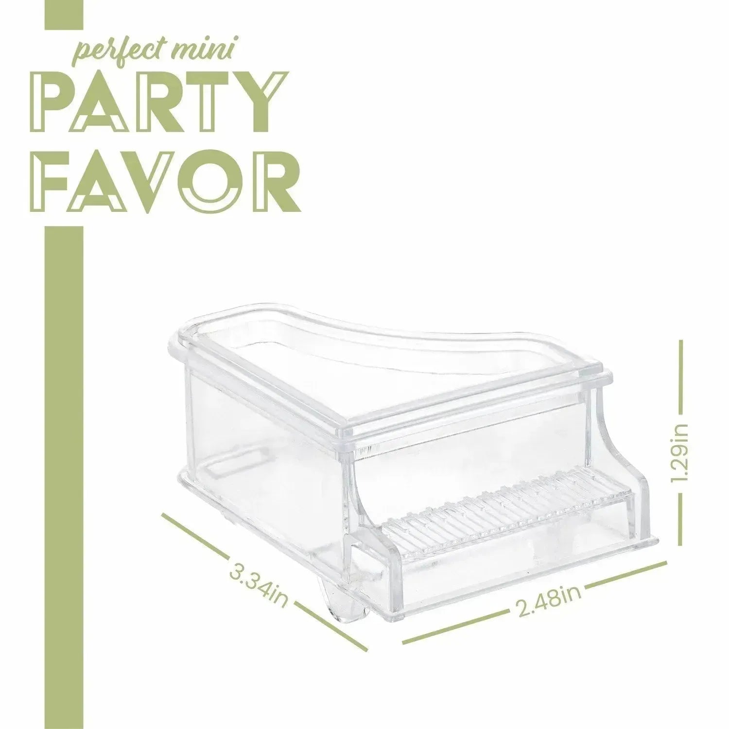 Grand Piano Shaped Acrylic Candy Boxes 16 Pack 2.48X3.34"X1.29"