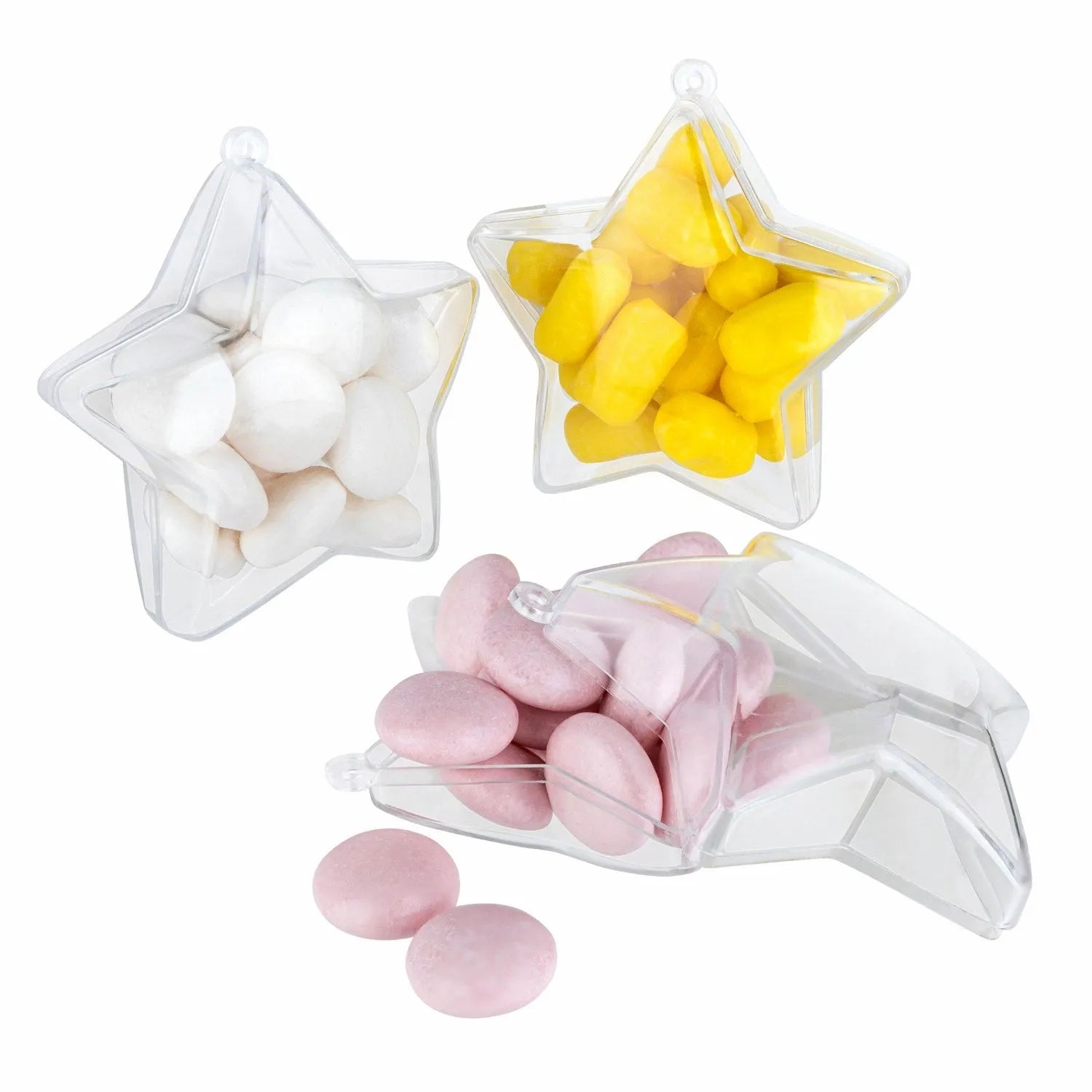 Star Shaped Acrylic Candy Boxes 24 Pack 2.95"X1.25"