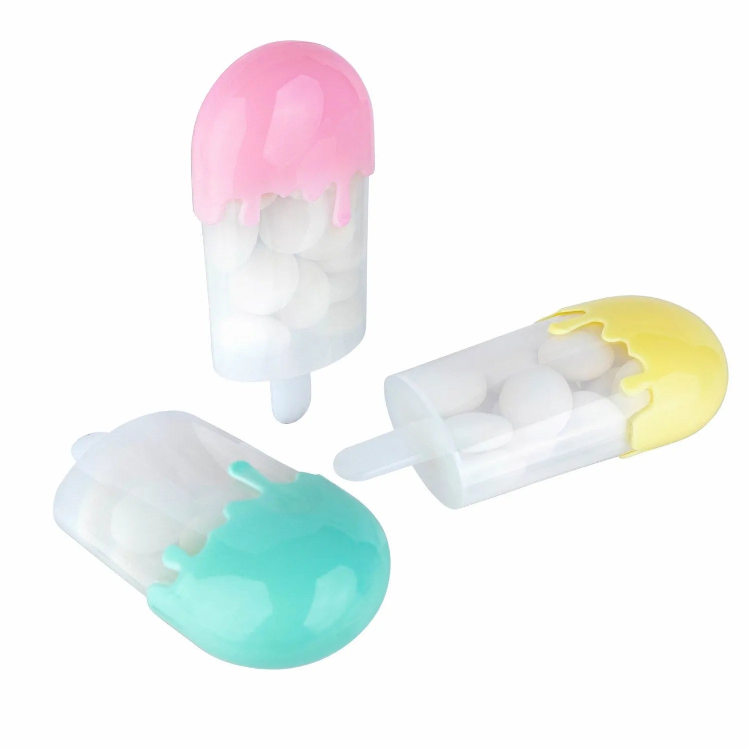 Ice Cream Shaped Acrylic Candy Boxes 18 Pack 1.88"X4.33"X1.18"