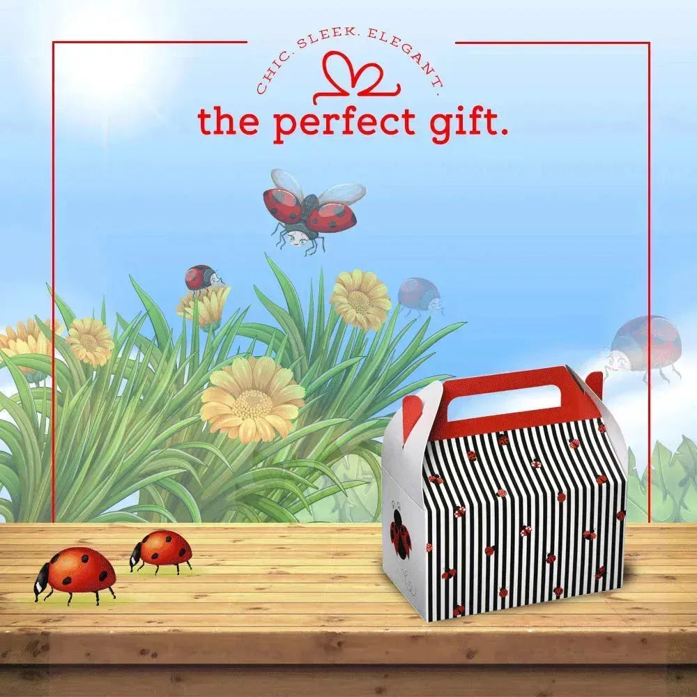 Ladybug Paper Treat Boxes 20 Pack 6.25" X 3.75" X 3.5"