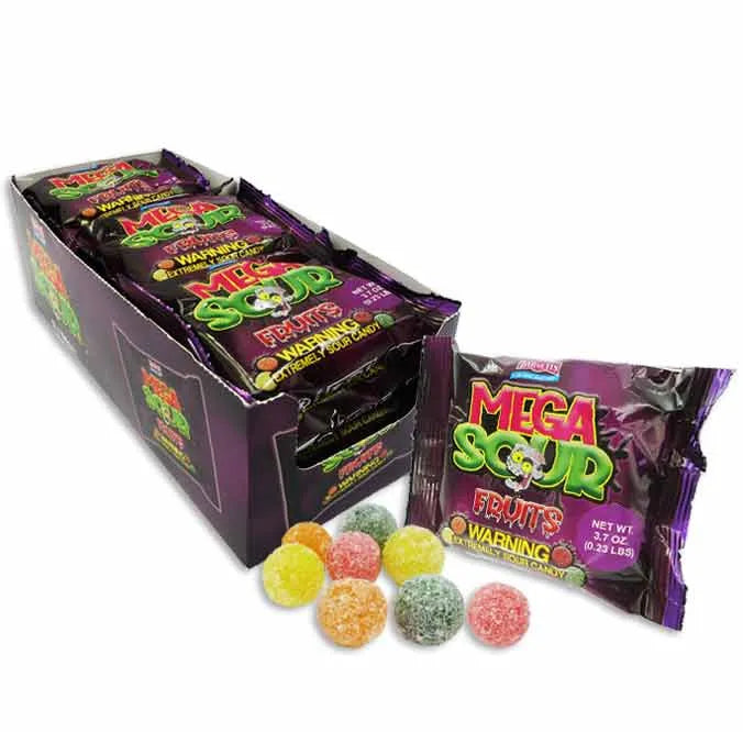 Barnetts Mega Sour Fruits - Assorted: 12-Piece Box