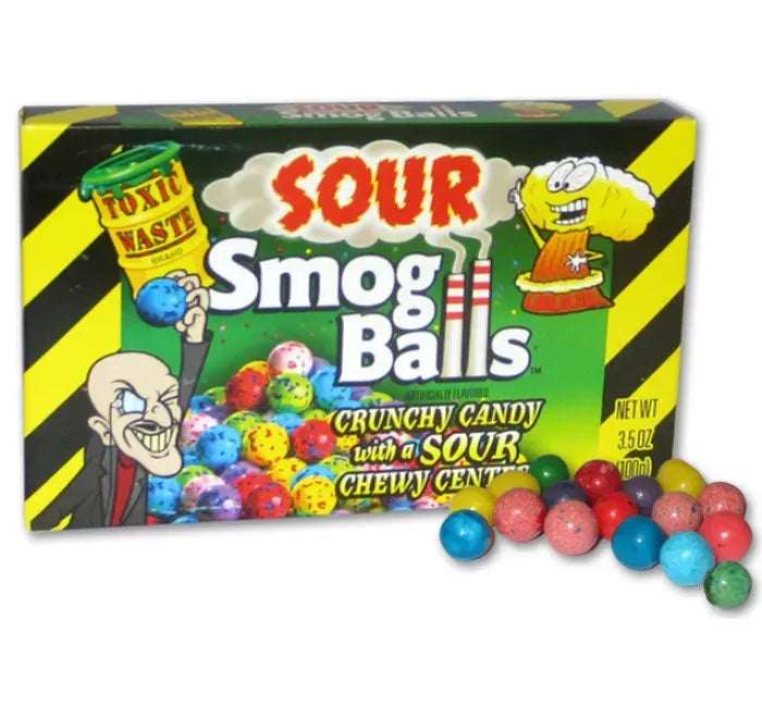 Toxic Waste Sour Smog Balls Theater Packs: 12-Piece Box