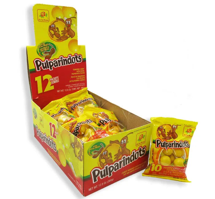 De La Rosa Pulparin Dots Candy Packs: 12-Piece Box