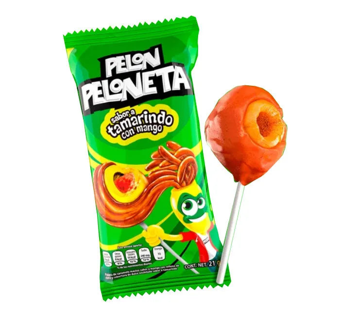 Pelon Peloneta Tamarind With Mango Pops: 18-Piece Bag