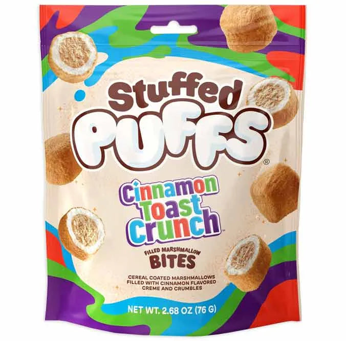 Stuffed Puffs Filled Marshmallow Bites - Cinnamon Toast Crunch: 8-Piece Case