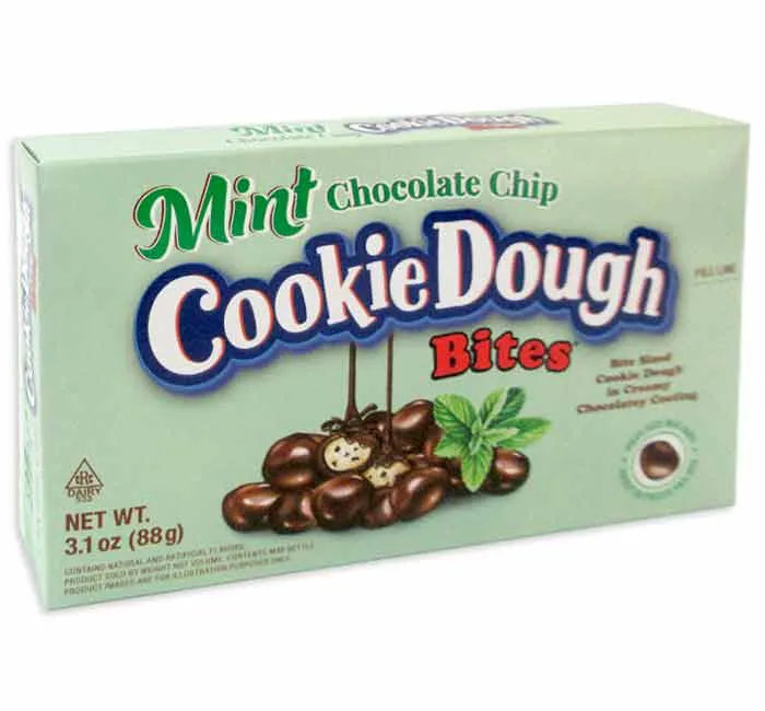 Mint Chocolate Chip Cookie Dough Bites Theater Packs: 12-Piece Box