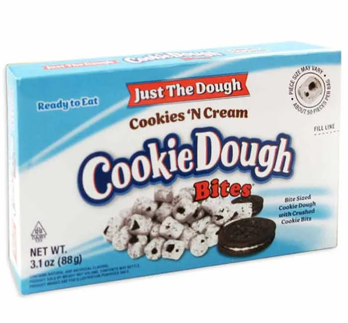 Just The Dough Cookies 'N Cream Cookie Dough Bites Theater Packs: 12-Piece Box