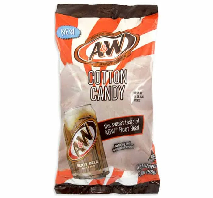 A&W Root Beer Cotton Candy: 12-Piece Box