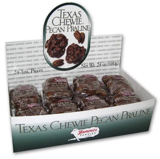 Lammes Texas Chewie Pecan Praline: 24-Piece Display