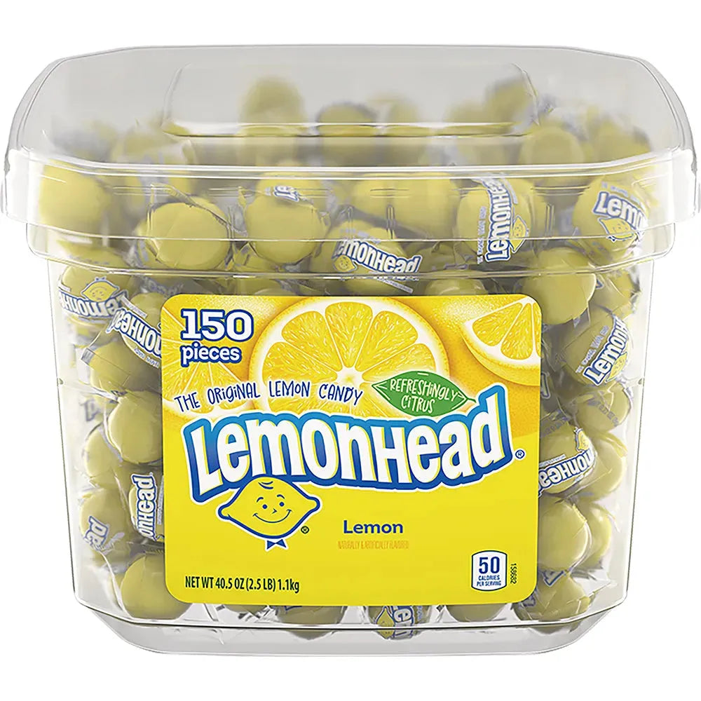 Lemonhead Candy: 150-Piece Tub