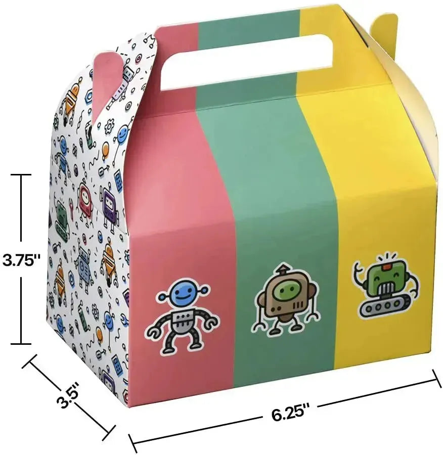 Robots Paper Treat Boxes 20 Pack 6.25" X 3.75" X 3.5"