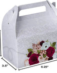 Paper Treat Boxes Bridal 6.25" X 3.75" X 3.5" 20 Pack